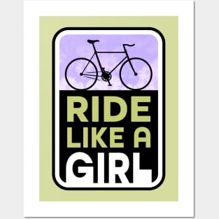 Ride Your Bike Like a Fixie Girl Posters and Art